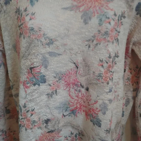 Ginger G Knit High Low Shirt, Floral, M - Picture 6 of 9